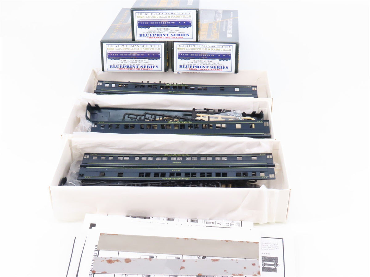 LOT of 3 HO Scale Branchline Kits L&amp;N Louisville &amp; Nashville Sleeper Passengers