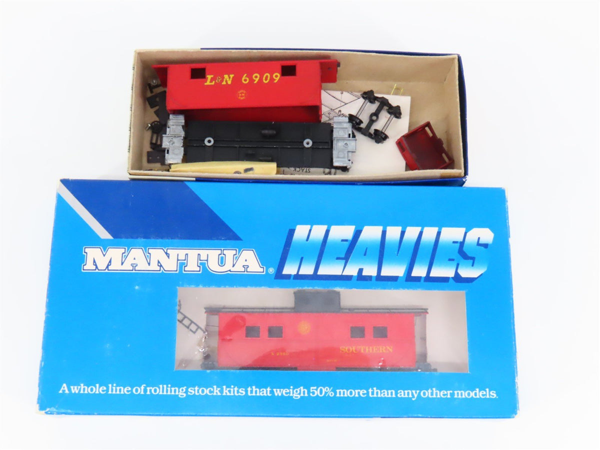 Lot of 2 HO Scale Mantua/Roundhouse L&amp;N/Southern Caboose Kits