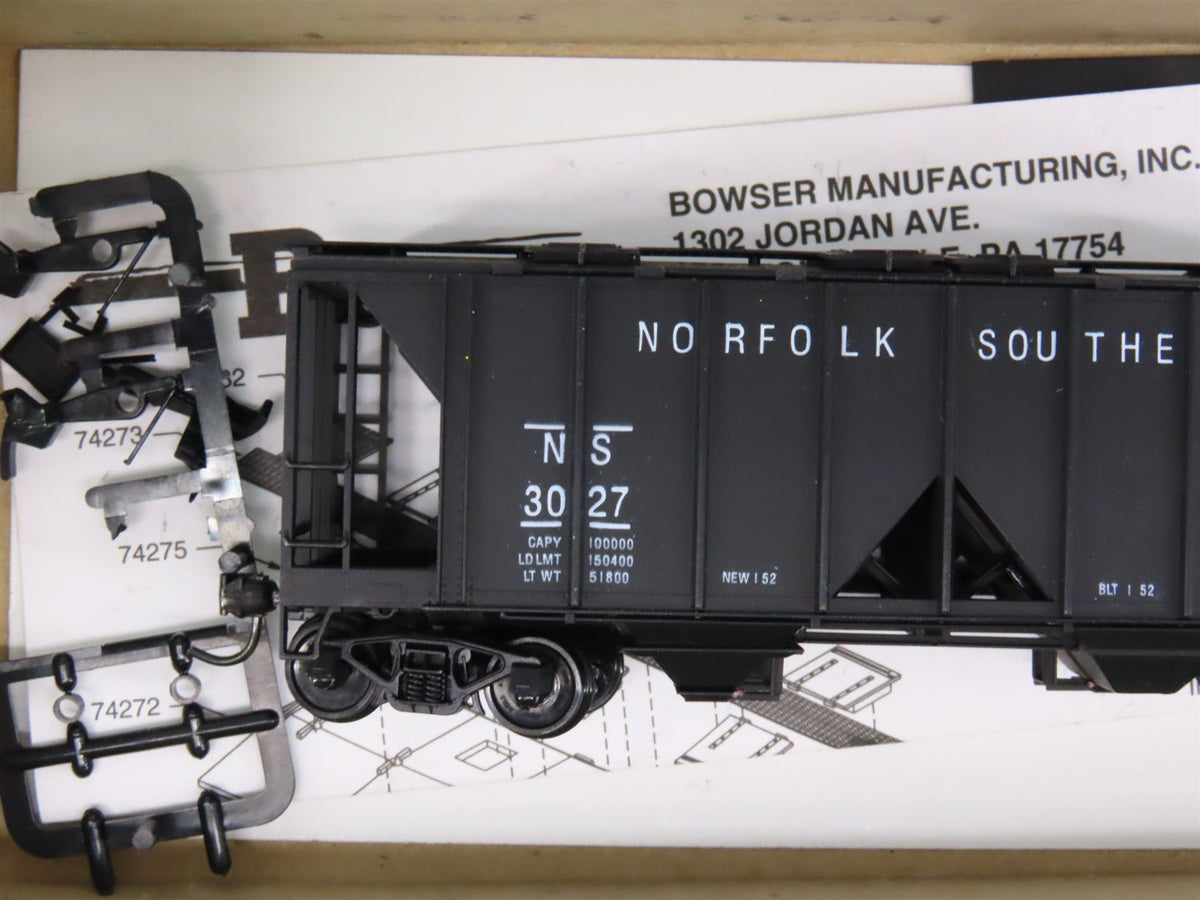 Lot of 4 HO Scale Bowser WNC/NS/D&amp;S Open &amp; Closed Hopper &amp; Boxcar Kit