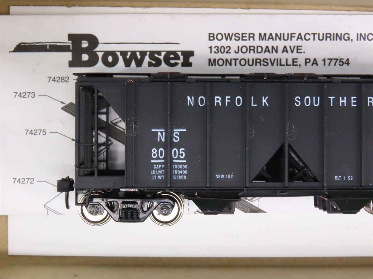 Lot of 4 HO Scale Bowser WNC/NS/D&amp;S Open &amp; Closed Hopper &amp; Boxcar Kit