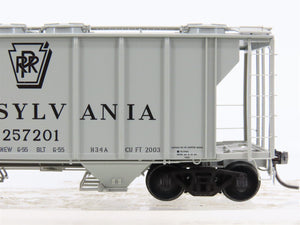 HO Scale Kadee 8335 PRR Pennsylvania Railroad 2-Bay Covered Hopper #257201