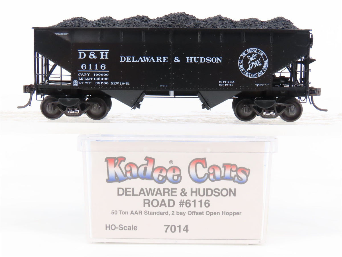 HO Scale Kadee 7014 D&amp;H Delaware &amp; Hudson 2-Bay Open Offset Hopper #6116