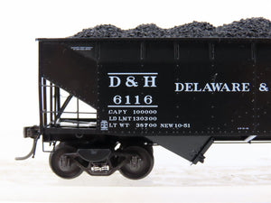 HO Scale Kadee 7014 D&H Delaware & Hudson 2-Bay Open Offset Hopper #6116