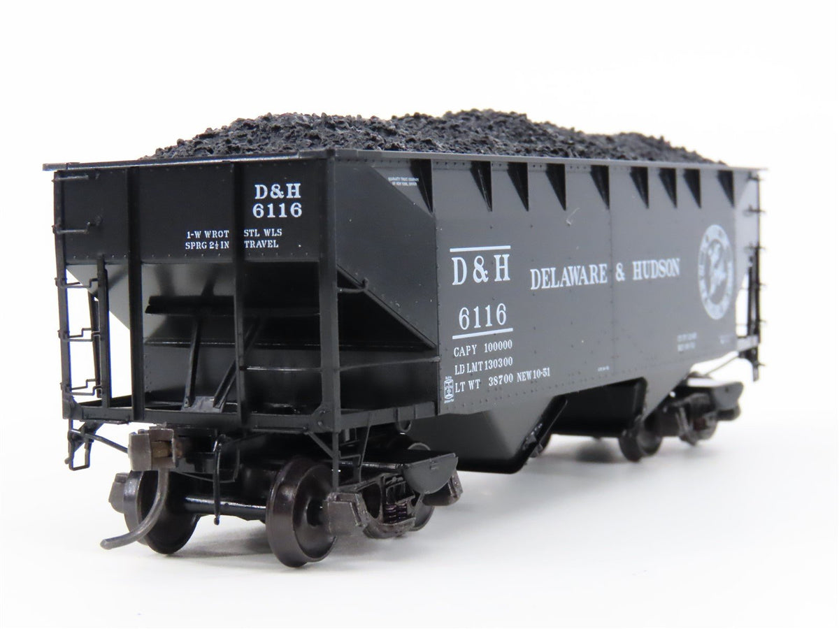 HO Scale Kadee 7014 D&amp;H Delaware &amp; Hudson 2-Bay Open Offset Hopper #6116