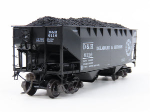 HO Scale Kadee 7014 D&H Delaware & Hudson 2-Bay Open Offset Hopper #6116