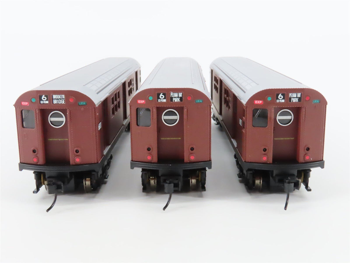 HO Proto 1000 30166 New York City Transit &quot;Red Bird&quot; R17 Subway Car 4-Unit Set