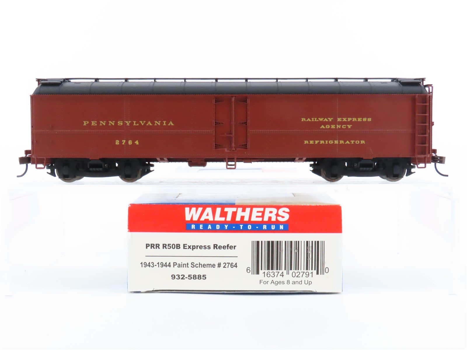 HO Scale Walthers #932-5885 PRR Pennsylvania R50B Express Reefer #2764