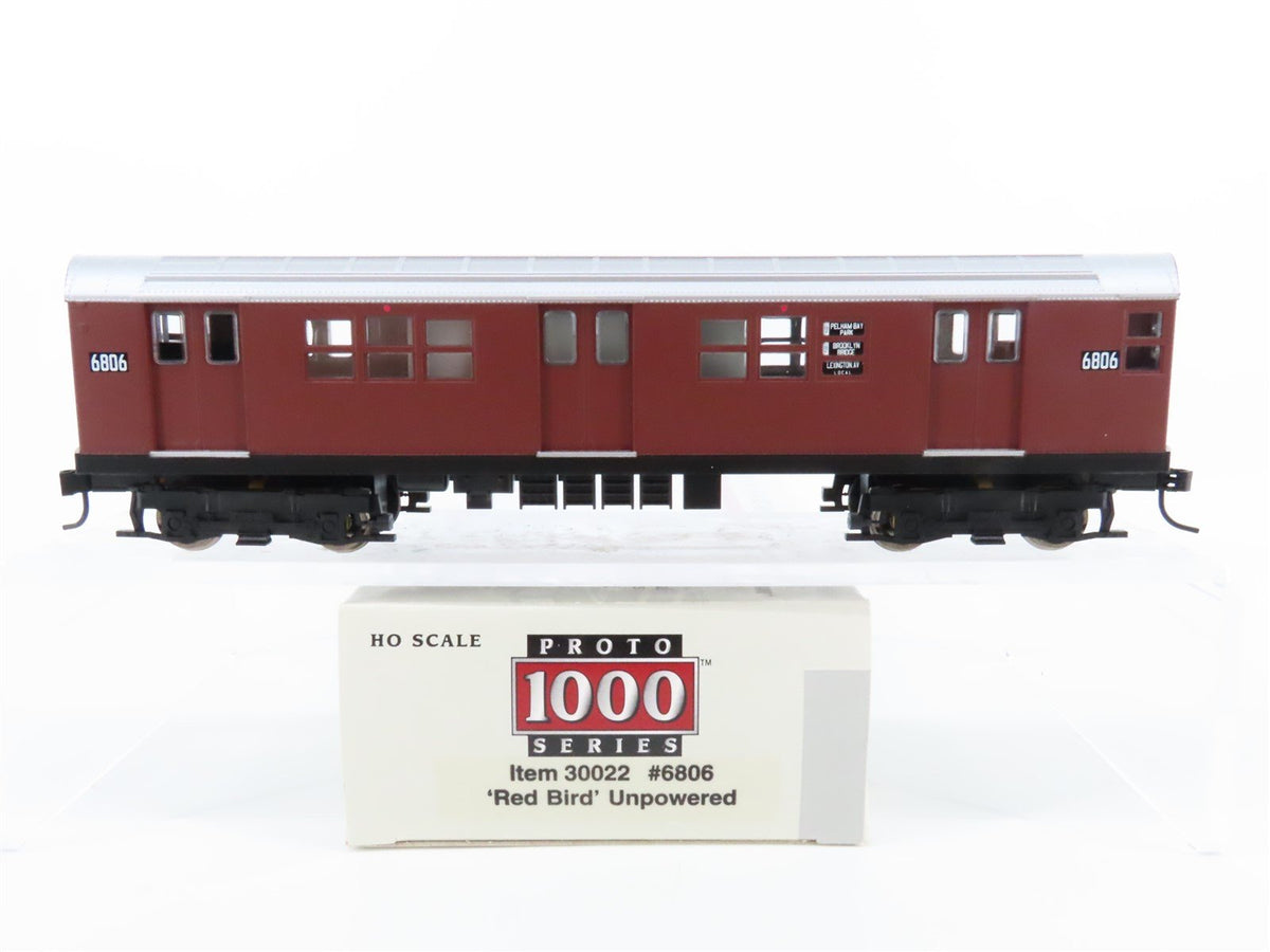 HO Proto 1000 30022 NYCT New York &quot;Red Bird&quot; R17 Subway Car #6806 - Unpowered