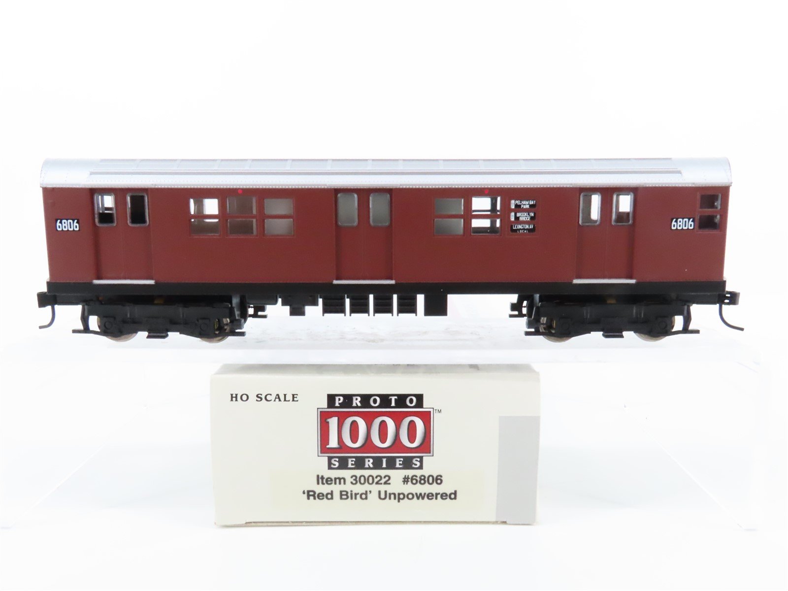 HO Proto 1000 30022 NYCT New York "Red Bird" R17 Subway Car #6806 - Unpowered