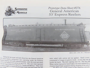 HO Scale Sunshine Models Kit #27A REX Railway Express Agency 53' Reefer