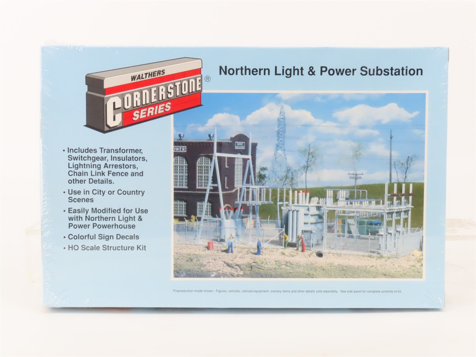 HO Walthers Cornerstone #933-3025 Northern Light & Power Substation - SEALED