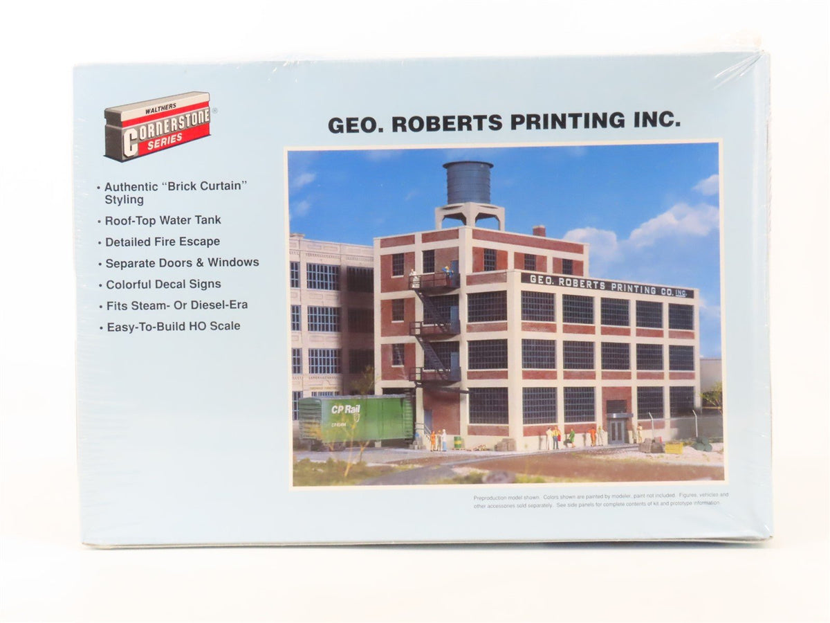 HO Scale Walthers Cornerstone Kit #933-3046 Geo. Roberts Printing Inc. - SEALED