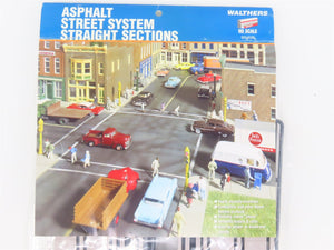 HO Walthers Cornerstone Kit #933-3195 Asphalt Street - Straight Sections Add-On