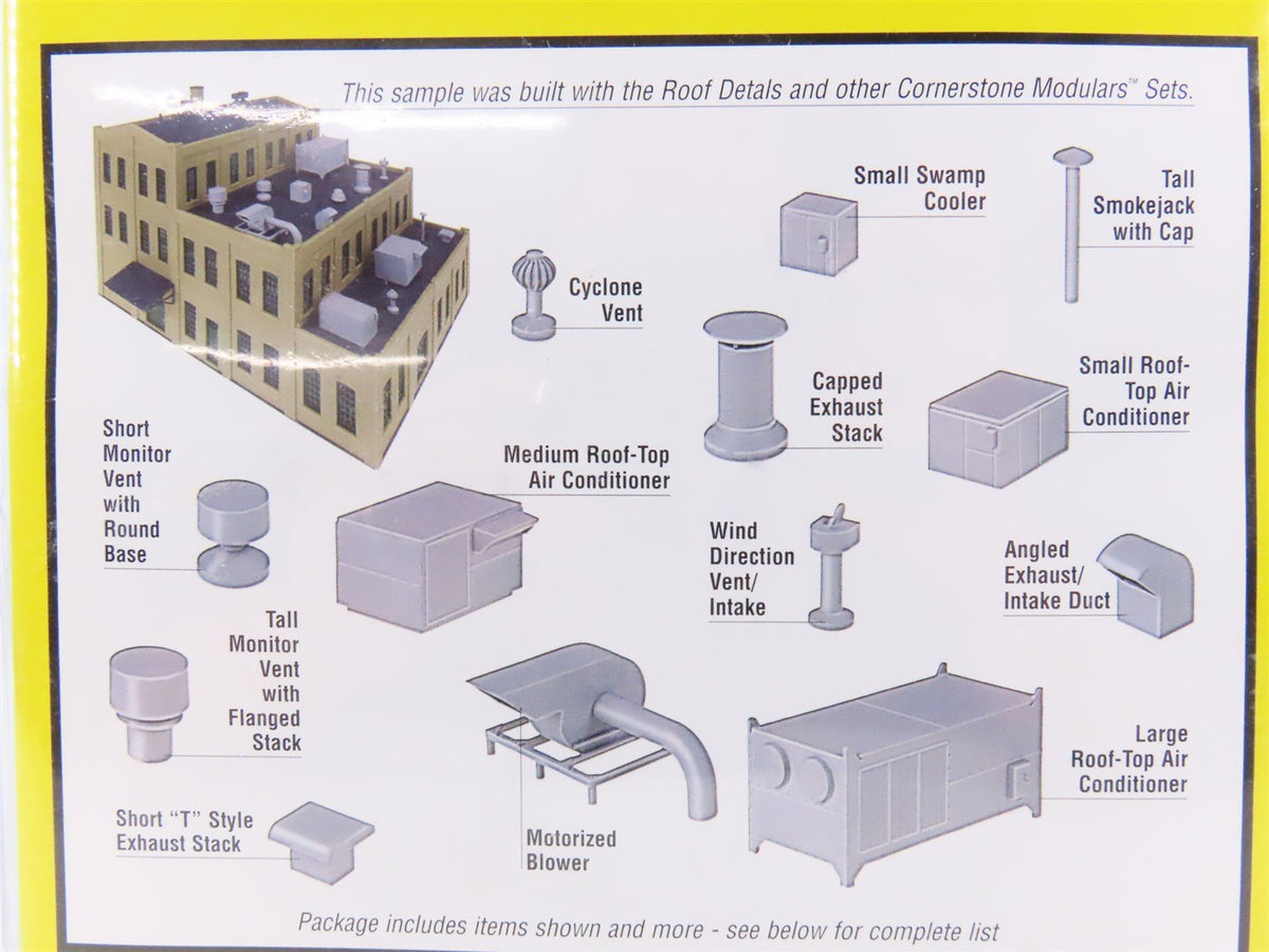 N 1/160 Scale Walthers Cornerstone Modulars Kit 933-3286 Roof Details - Set of 2