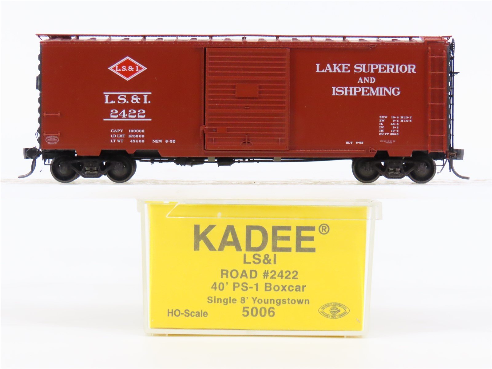 HO Scale Kadee 5006 LS&I Lake Superior & Ishpeming 40' Single Door Box Car #2422