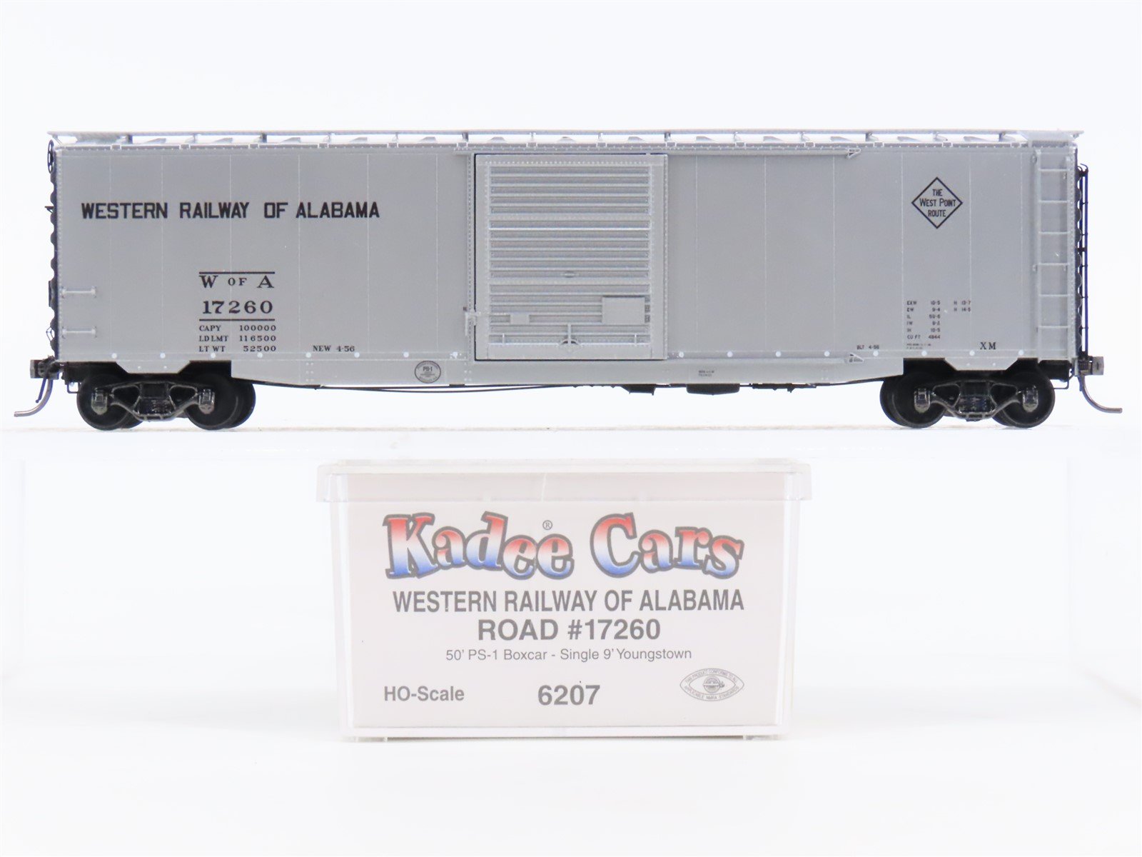 HO Scale Kadee 6207 WofA Western Railway of Alabama Single Door Box Car #17260