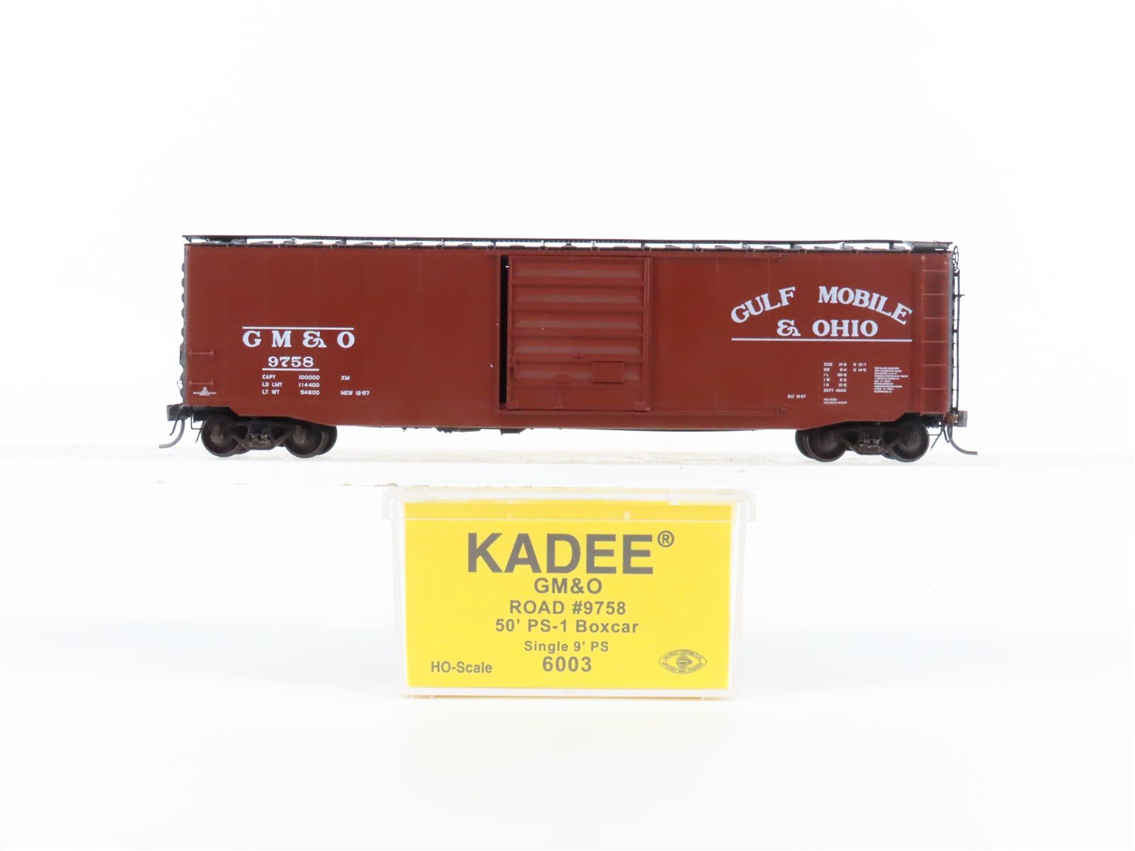 HO Scale Kadee 6003 GM&O Gulf Mobile & Ohio 50' Single Door Box Car #9758