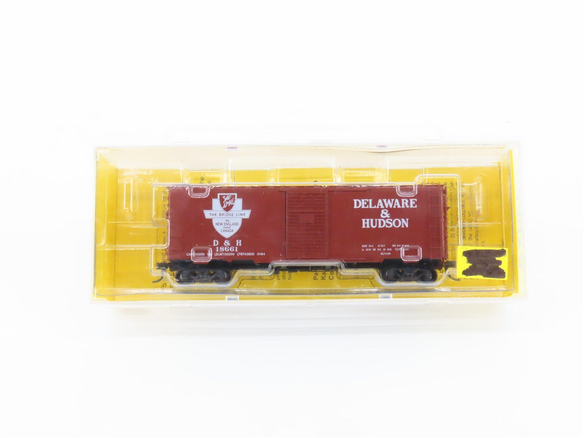 HO Scale Kadee 4042 D&amp;H Delaware &amp; Hudson 40&#39; Single Door Box Car #18661 -Sealed