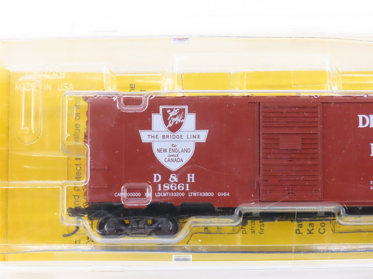 HO Scale Kadee 4042 D&amp;H Delaware &amp; Hudson 40&#39; Single Door Box Car #18661 -Sealed