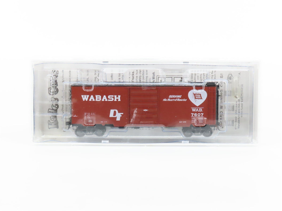 HO Scale Kadee 5267 WAB Wabash Railroad 40&#39; Single Door Box Car #7607 -Sealed