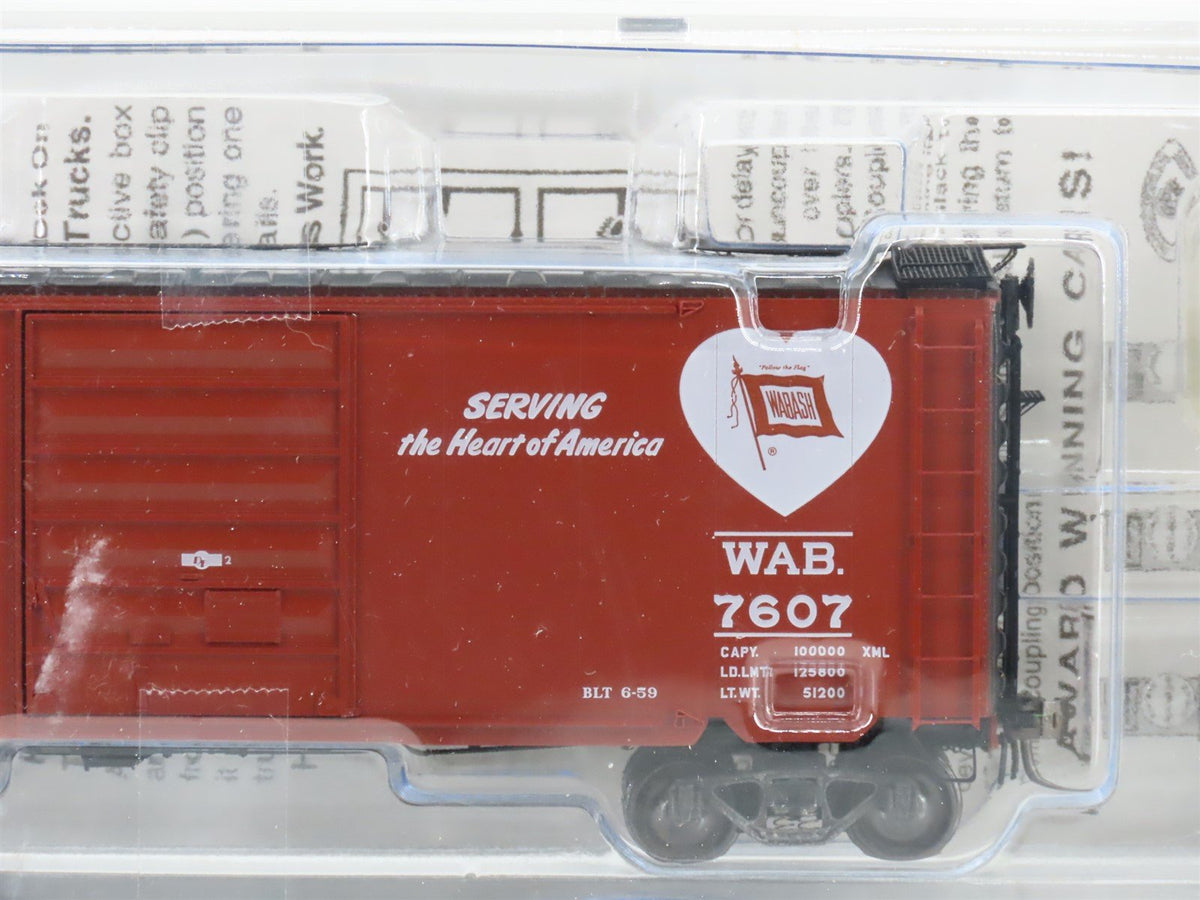 HO Scale Kadee 5267 WAB Wabash Railroad 40&#39; Single Door Box Car #7607 -Sealed