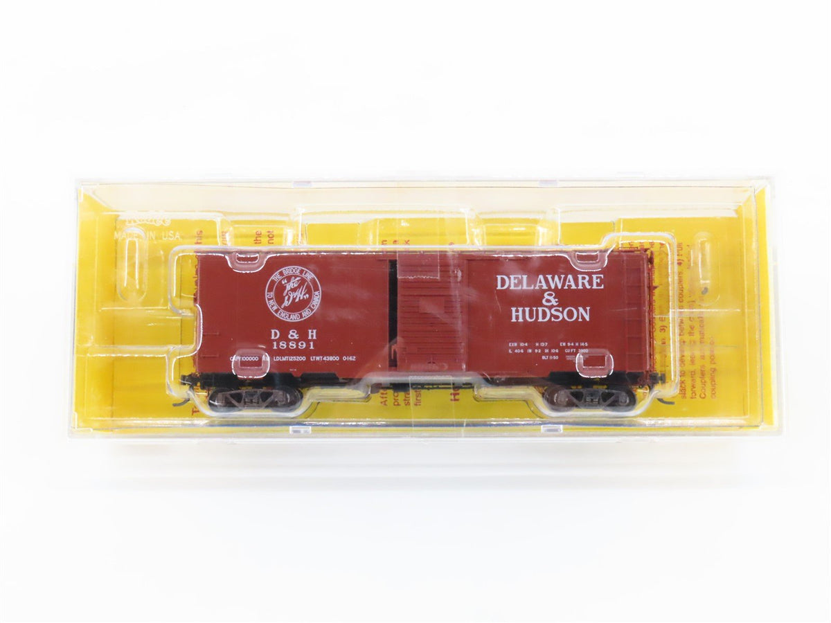 HO Scale Kadee 4059 D&amp;H Delaware &amp; Hudson 40&#39; Single Door Box Car #18891 -Sealed