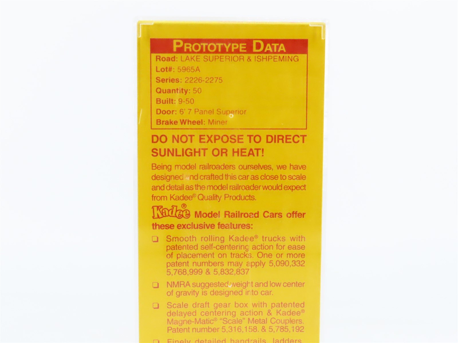 HO Scale Kadee 4060 LS&I Lake Superior & Ishpeming Single Door 40' Box Car #2262