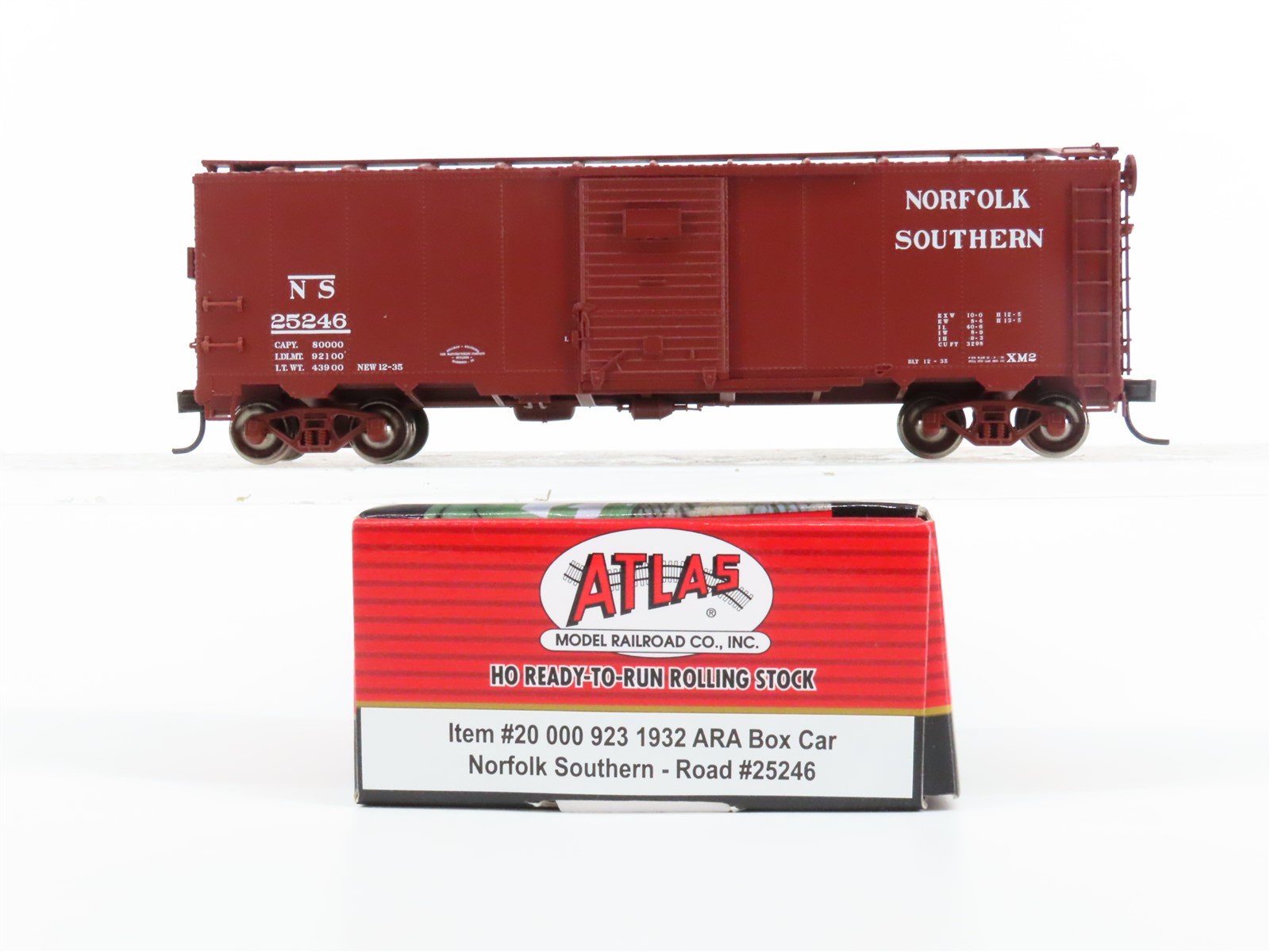 HO Scale Atlas 20000923 NS Norfolk Southern Railroad Single Door Box Car #25246