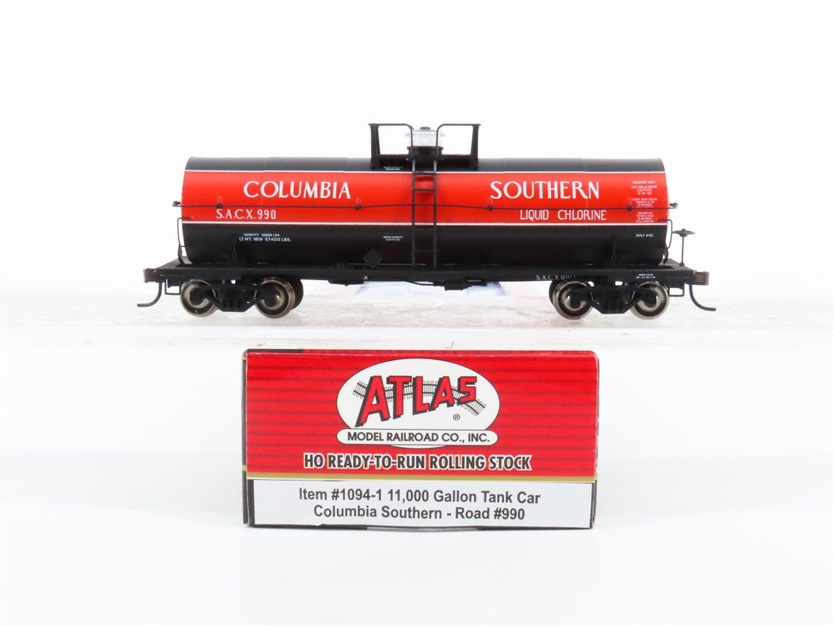 HO Scale Atlas 1094-1 SACX Columbia Southern 11,000 Gallon Tank Car #990