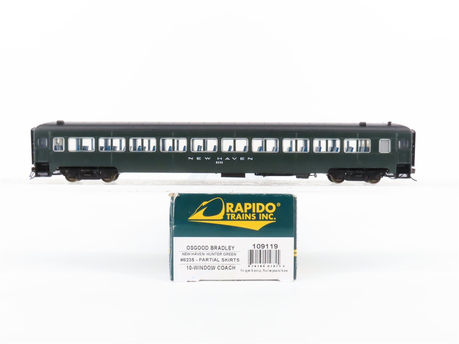 HO Scale Rapido 109119 NH New Haven Osgood Bradley Coach Passenger Car #8235