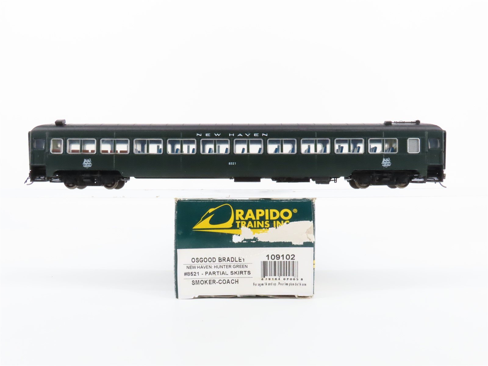 HO Scale Rapido 109102 NH New Haven Osgood Bradley Coach Passenger Car #8521