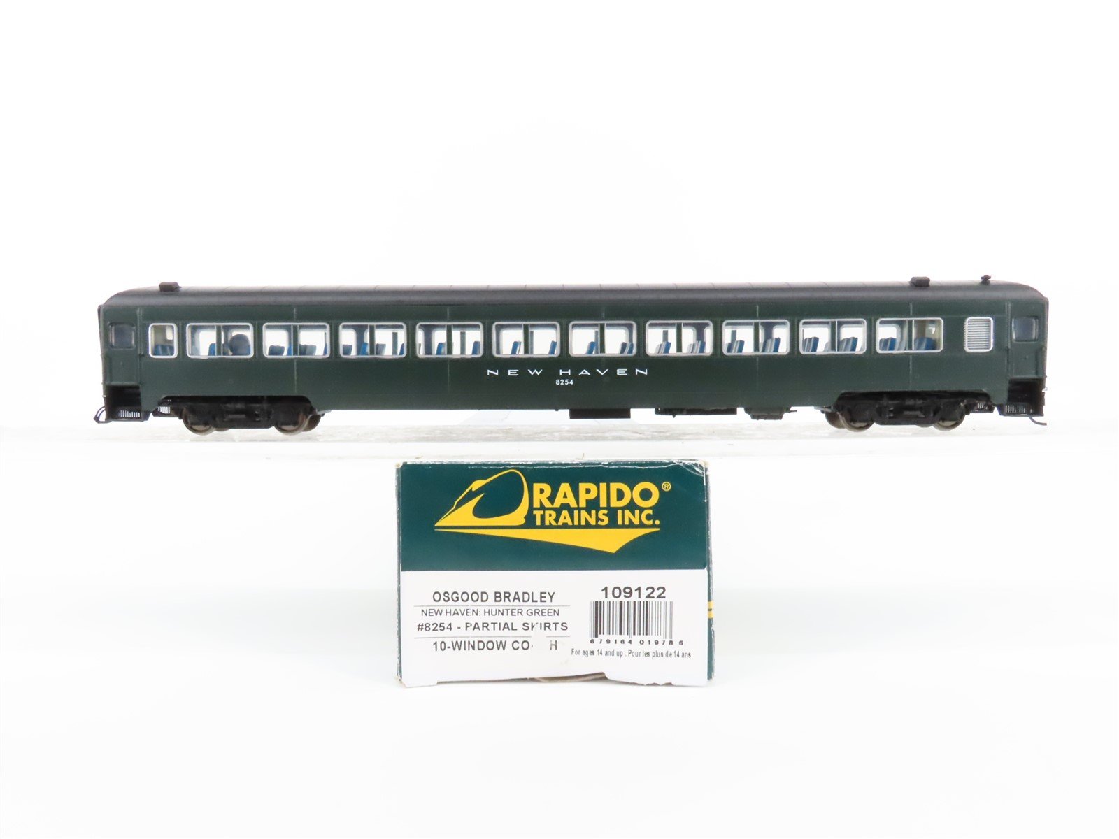 HO Scale Rapido 109122 NH New Haven Osgood Bradley Coach Passenger Car #8254