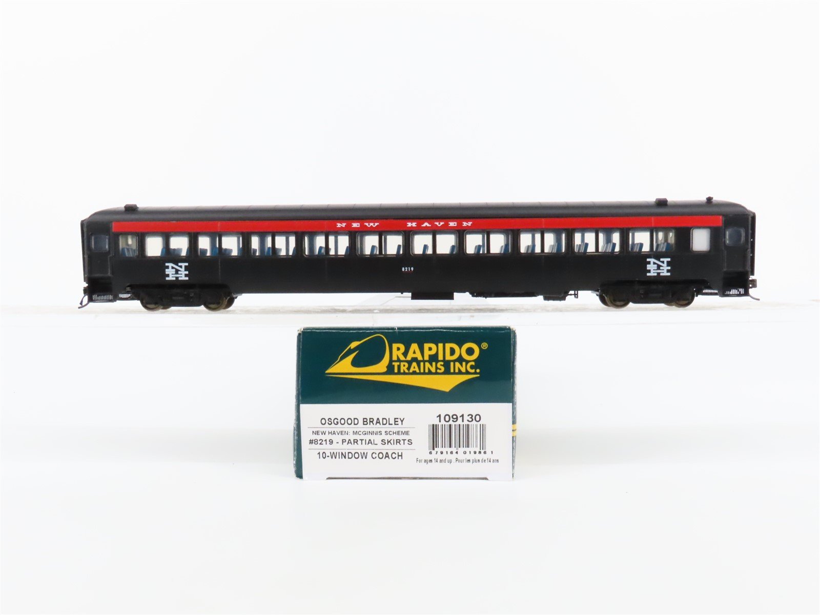 HO Scale Rapido 109130 NH New Haven Osgood Bradley Coach Passenger Car #8219