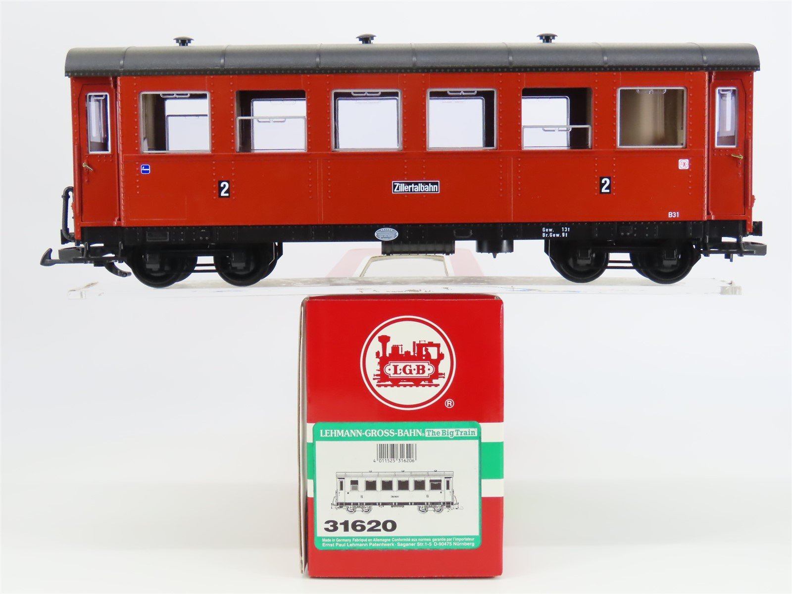 G Scale LGB 31620 Zillertalbahn 2nd Class Coach Passenger Car