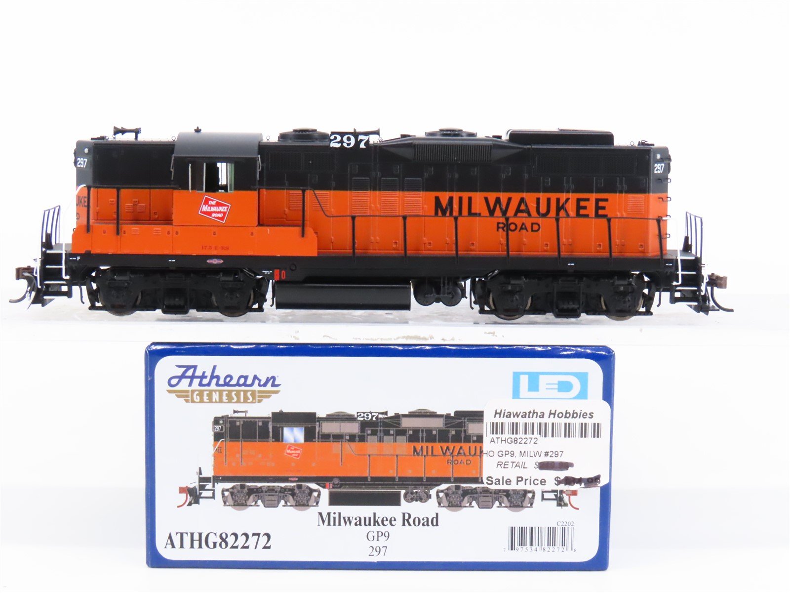 HO Scale Athearn Genesis ATHG82272 MILW Milwaukee Road GP9 Diesel #297