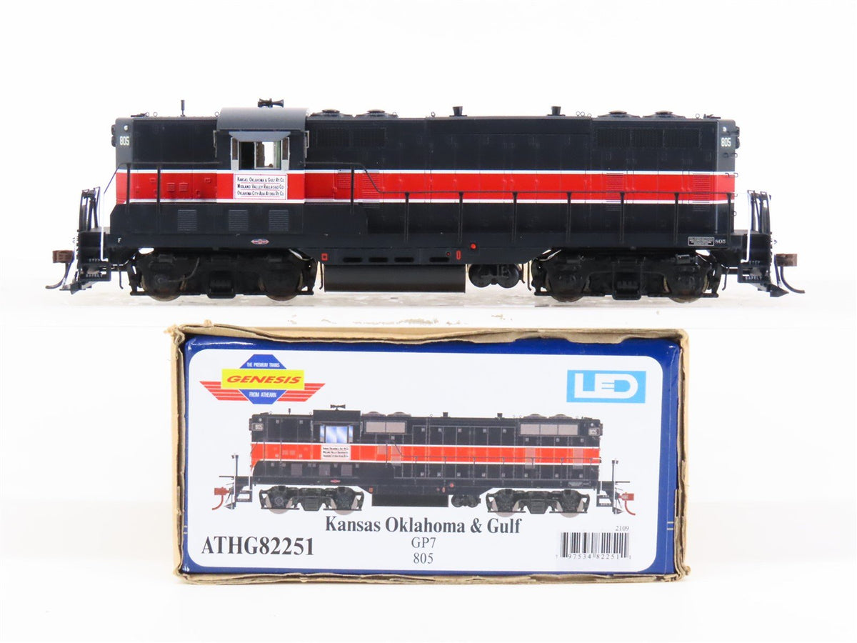 HO Scale Athearn Genesis ATHG82251 KO&amp;G Kansas Oklahoma Gulf GP7 Diesel #805