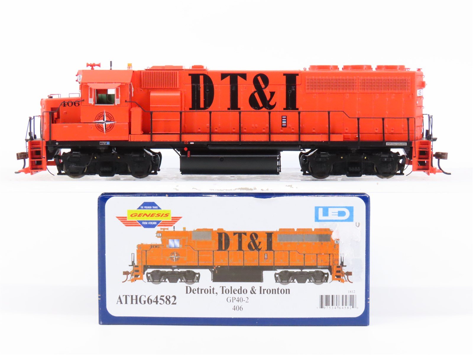 HO Scale Athearn Genesis ATHG64582 DT&I Detroit Toledo Ironton GP40-2 Diesel 406