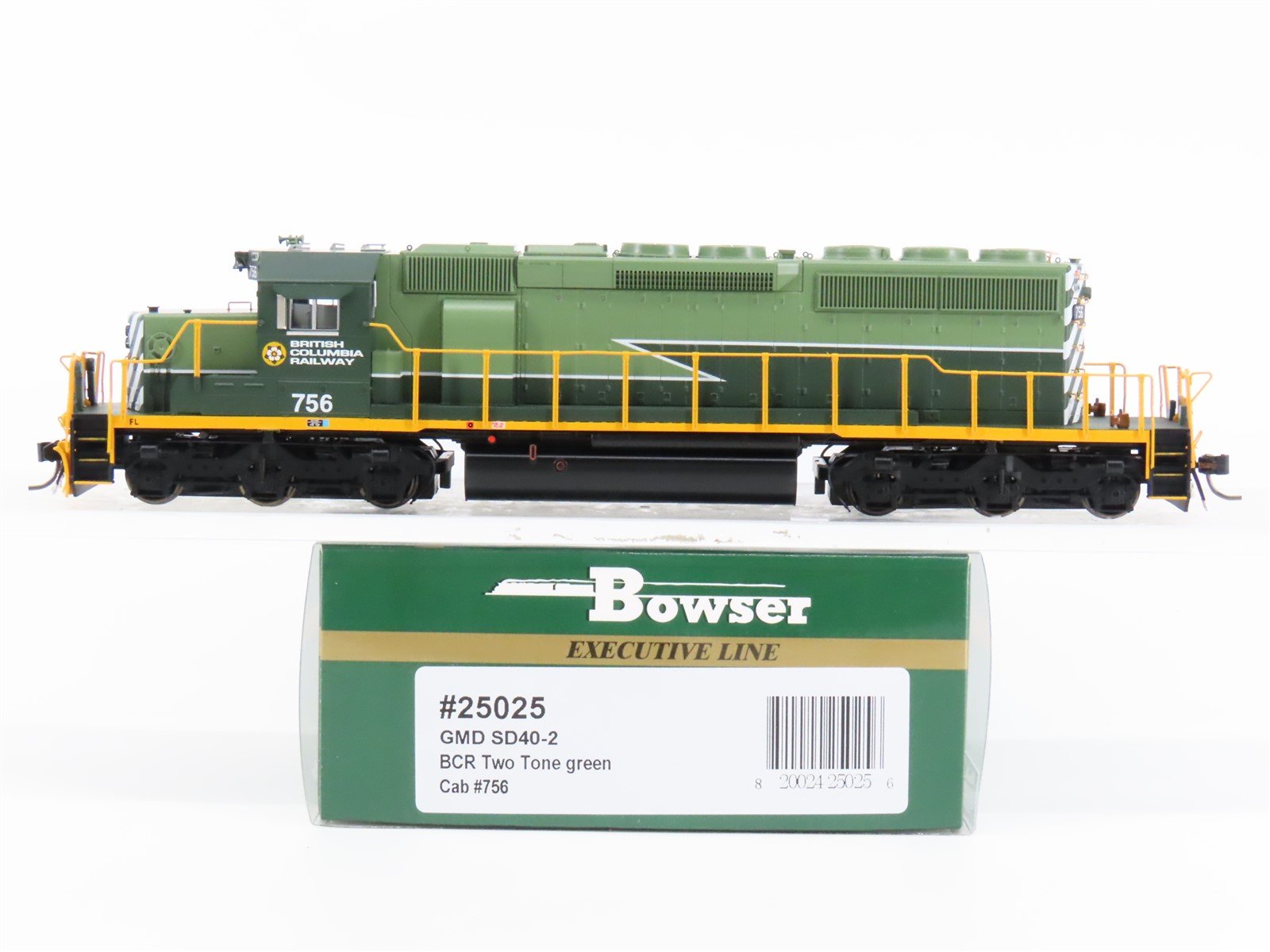 HO Bowser Executive Line 25025 BCR British Columbia Rail SD40-2 Diesel #756