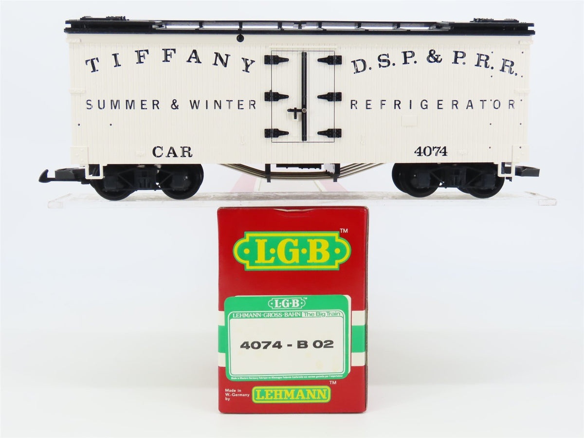 G Scale LGB 4074 DSP&amp;PRR Tiffany Summer &amp; Winter Reefer #4074