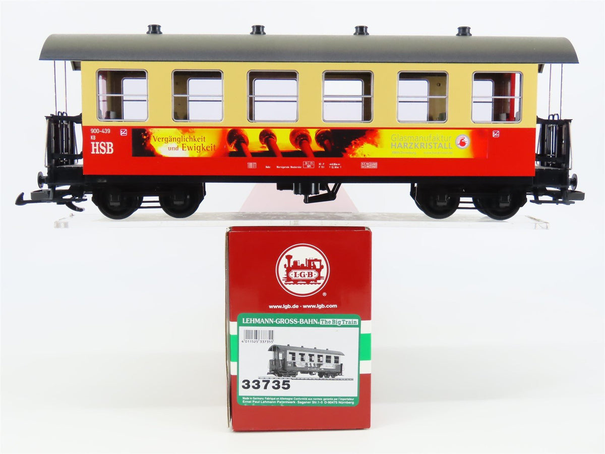 G Scale LGB 33735 HSB Harzkristall Glasmanufaktur Coach Passenger Car