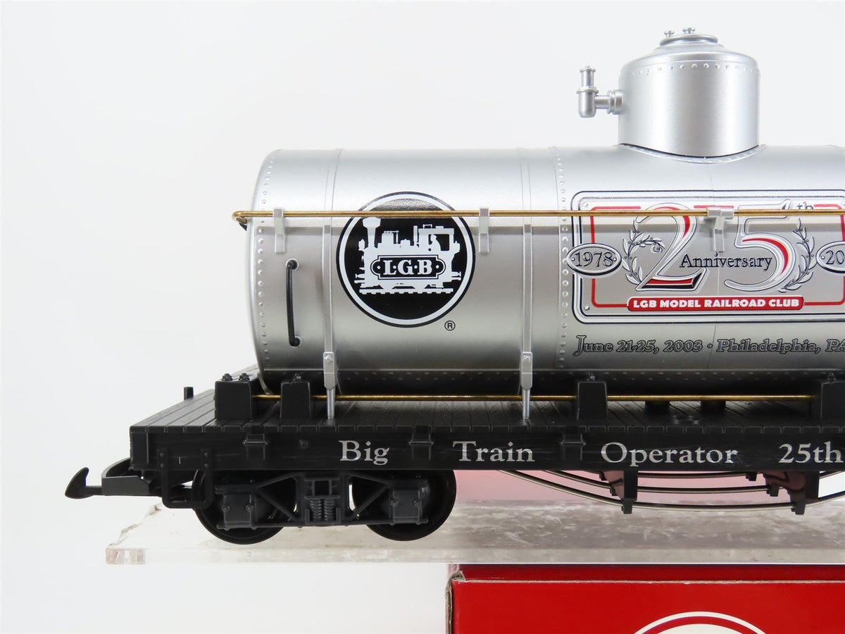 G Scale LGB 43805 MRRC Philadelphia, PA 25th Anniversary Tank Car #2003