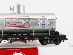 G Scale LGB 43805 MRRC Philadelphia, PA 25th Anniversary Tank Car #2003