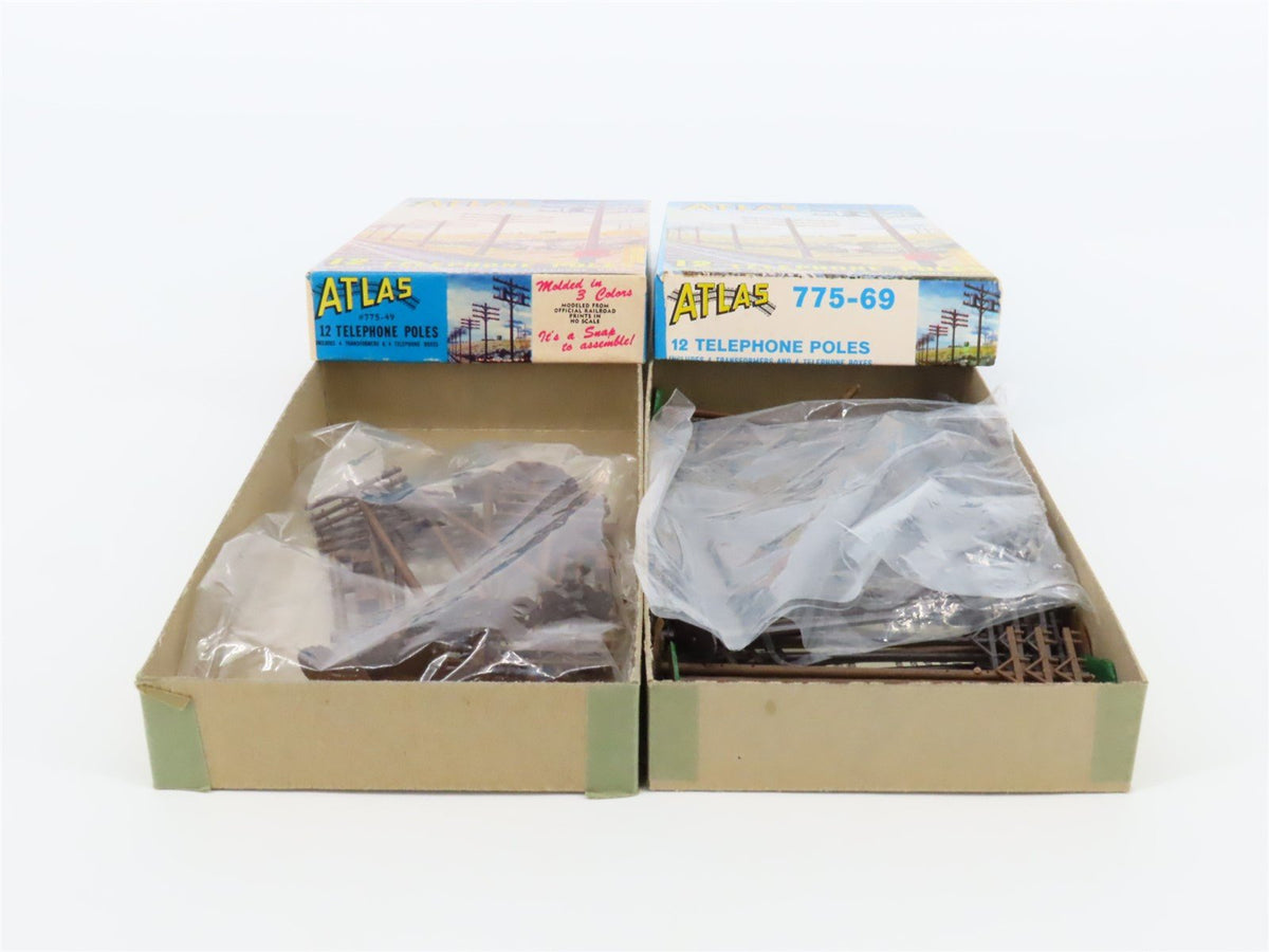 LOT of 24+ HO 1/87 Scale Atlas #775-69 &amp; 775-49 Telephone Poles