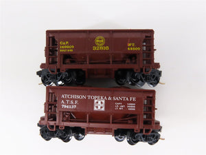 LOT of 25 N Scale Micro-Trains/Atlas WP/GTW/MILW/ASTF/SP Hopper & Flatcars