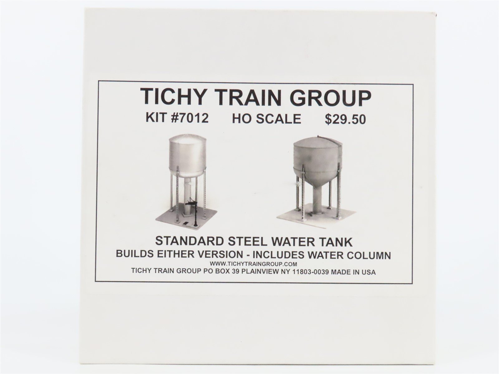 HO Tichy Train Group Kit #7012 Chicago Bridge & Iron Standard Steel Water Tank