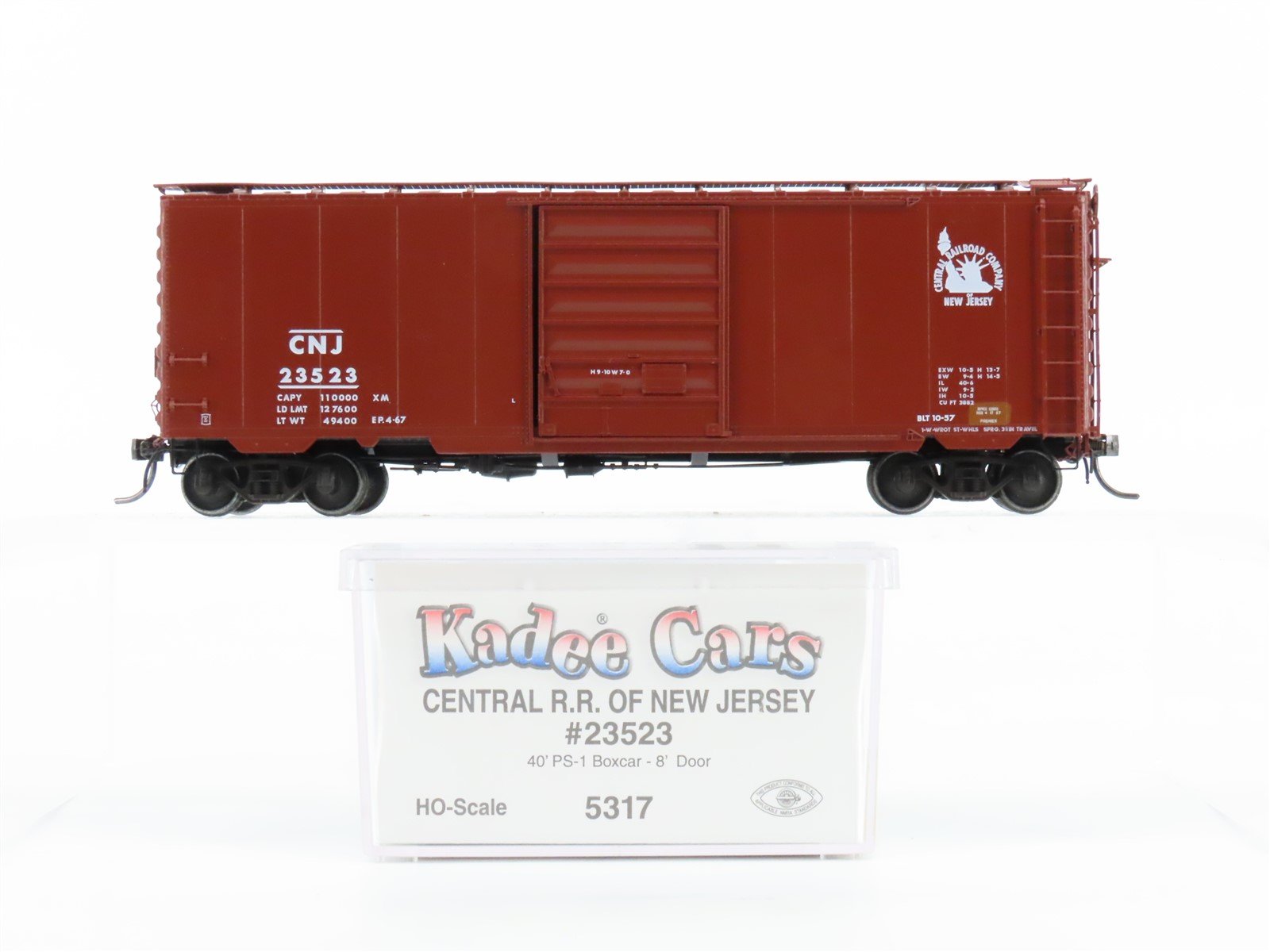 HO Scale Kadee 5317 CNJ Jersey Central Lines 40' Single Door Box Car #23523