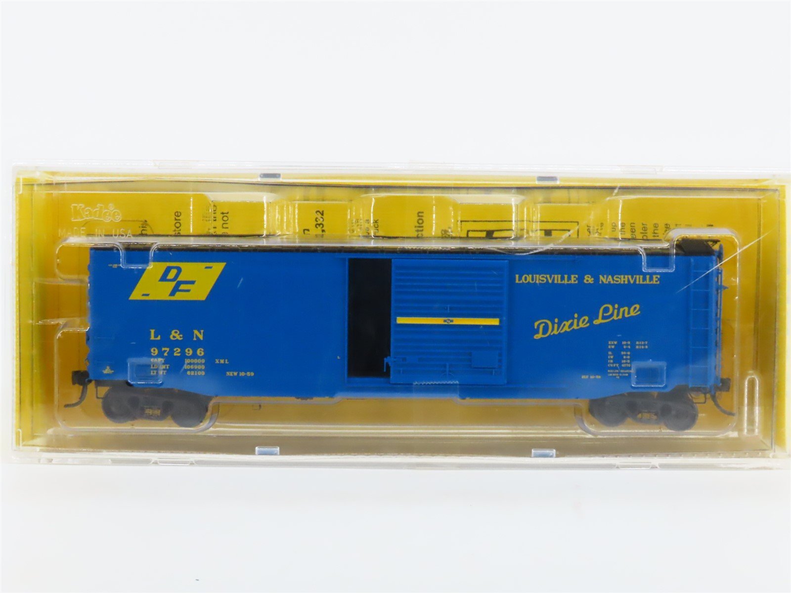 HO Kadee 6010 L&N Louisville & Nashville Dixie Line 50' Box Car #97296 - Sealed