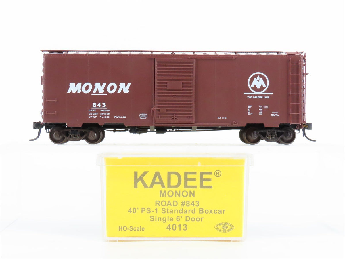 HO Scale Kadee 4013 MON Monon &quot;The Hoosier Line&quot; 40&#39; Single Door Box Car #843