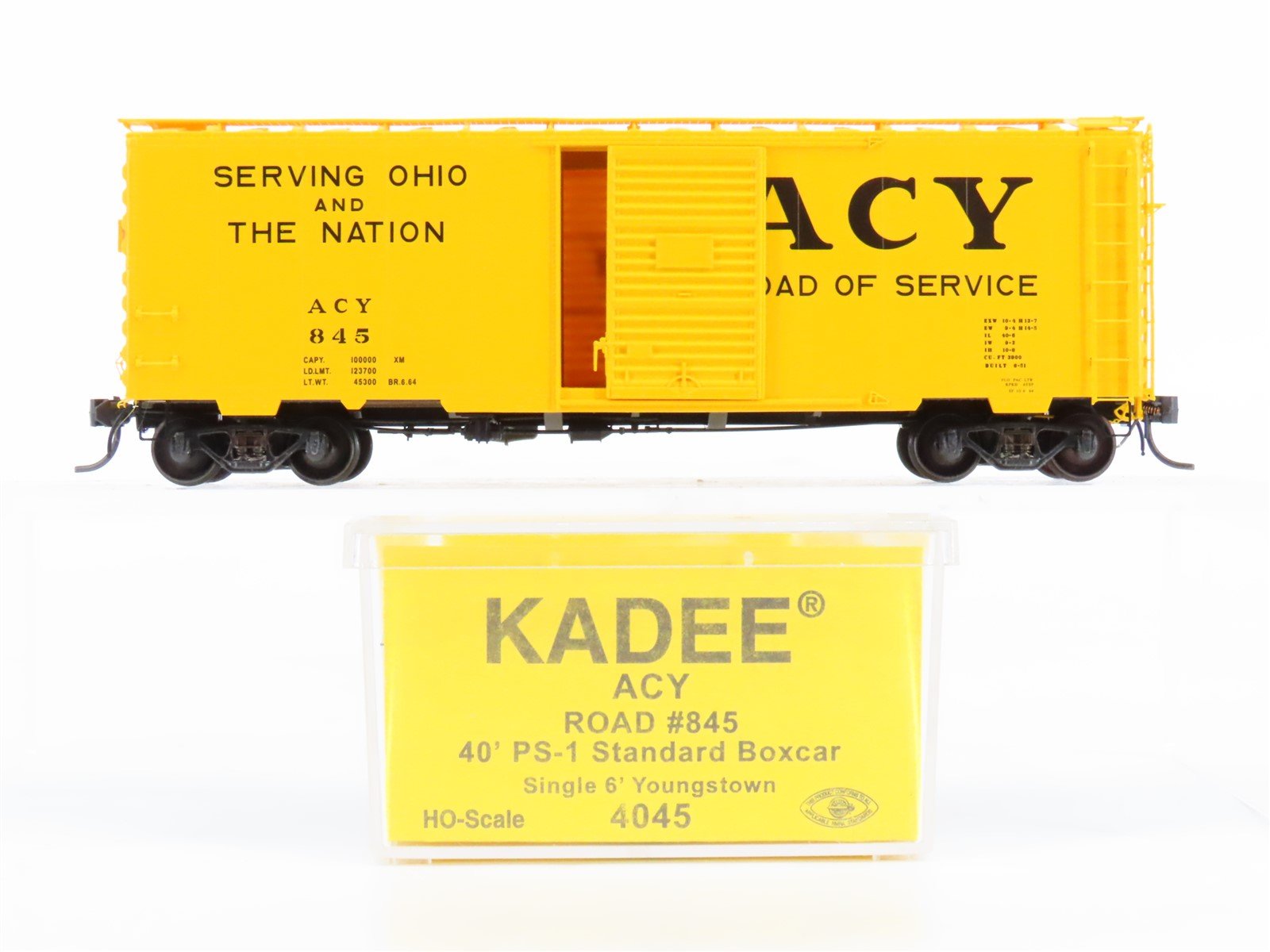 HO Scale Kadee 4045 ACY Akron Canton & Youngstown Railroad 40' Box Car #845