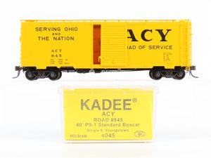 HO Scale Kadee 4045 ACY Akron Canton & Youngstown Railroad 40' Box Car #845